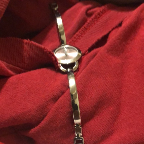 Movado lady’s Swiss movement stainless steel watch.  “Pink “Rondiro.